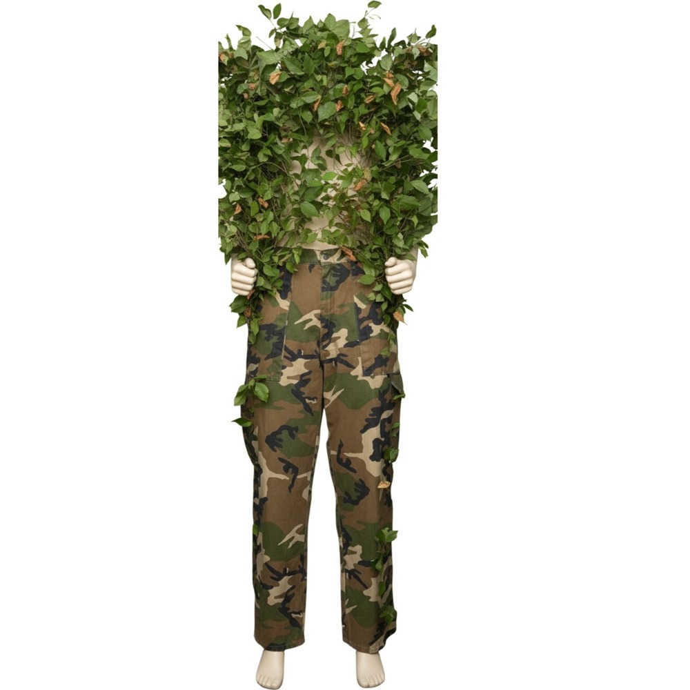 Duck Bay Camo Pants XL 100% Cotton  Adjustable Waist Hunt Streetwear Durable EUC